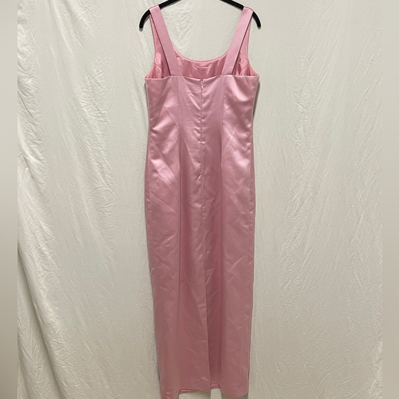 Vintage Pink Satin Column Dress - Picture 5 of 12